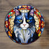 Cat Black & White Glass Suncatcher Worktop Saver